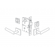 Omnia 12043 Modern Exterior Mortise Entrance Lever Lockset - Stainless Steel