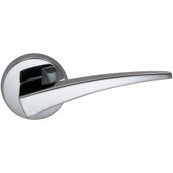 Omnia 227 Interior Modern Lever Latchset - Solid Brass