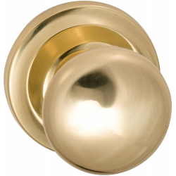 Omnia 442 Interior Traditional Knob Latchset - Solid Brass