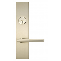 Omnia 12943 Modern Exterior Mortise Entrance Lever Lockset - Solid Brass