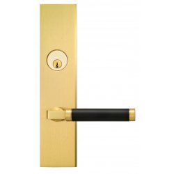 Omnia 12923 Modern Exterior Mortise Entrance Lever Lockset - Solid Brass