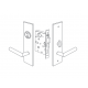 Omnia 12923 Modern Exterior Mortise Entrance Lever Lockset - Solid Brass